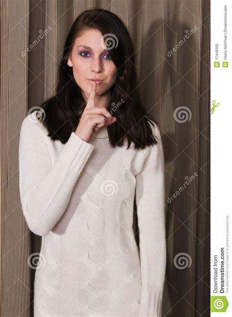 Brunette Stock Image Image Of Gorgeous Knit Young 17449165