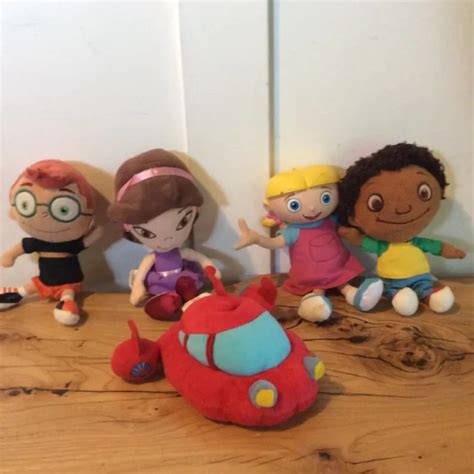 Disney Little Einsteins 7” Plush Stuffed Doll Lot Leo June Quincy Annie