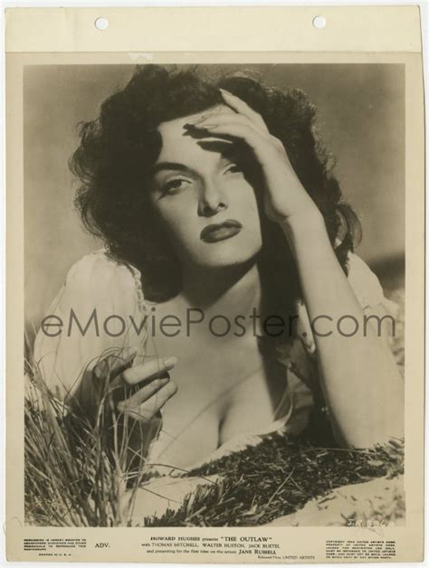 7f732 Outlaw 8x11 Key Book Still 1945 Super Sexy Publicity Pose Showing Jane