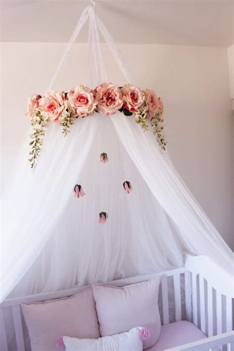 After all, baby yoda is the cutest! Flower crib canopy mobile crown | Crib canopy, Baby girl ...