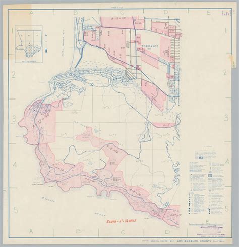 General Highway Map Los Angeles County Calif Sheet 1 E — Calisphere