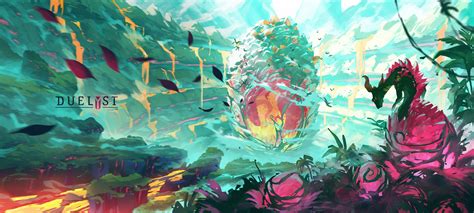 Online Crop Pink And Green Forest Illustration Video Games Duelyst
