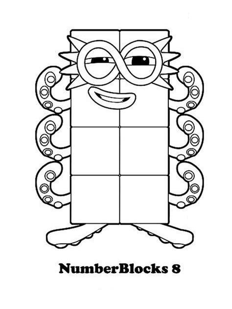 18 Numberblocks 20 Coloring Pages References