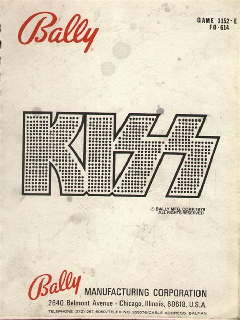 Bally 1979 Kiss Manual Pdf