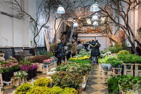 Inside A Shop In Chelsea Flower Market New York City Editorial Stock