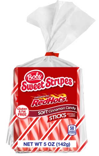 Bobs Sweet Stripes Original Redhots Soft Cinnamon Candy Sticks 5 Oz