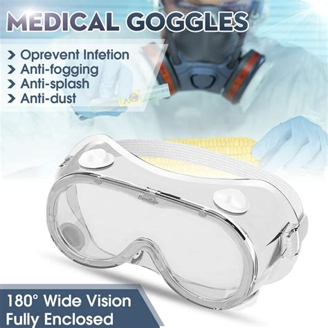 2pcs disposable medical safety goggles glasses eye protection work lab anti dust clear lens anti