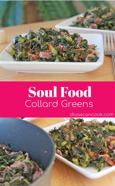 Recipes focused on african american food culture including traditional classics like collard greens, fried cabbage, sweet potatoes, yams, and this vegan cabbage poblano pozole with collard greens recipe blends traditional mexican & soul food cuisine into a tasty soup. Soul Food Collard Greens | Recipe | Collard greens recipe ...