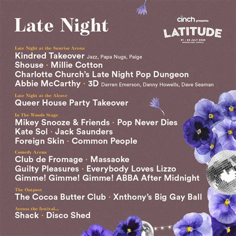 Latitude Announces Late Night Line Up Werkre