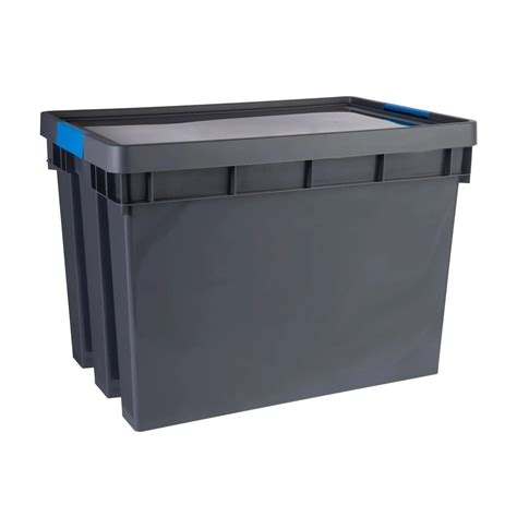 Form Xago 68l Grey Plastic Stackable Storage Box Bandq