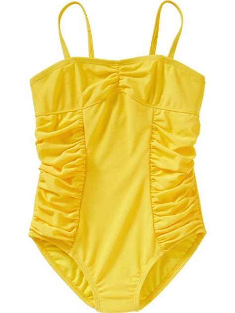Old Navy Girls Side Ruched Swimsuits I Need This Its So Cute