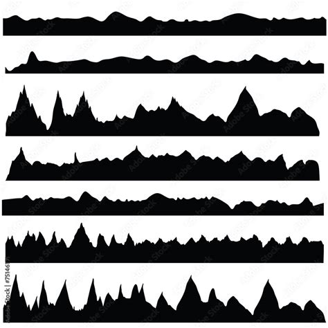 Mountain Silhouettes Stock Vektorgrafik Adobe Stock