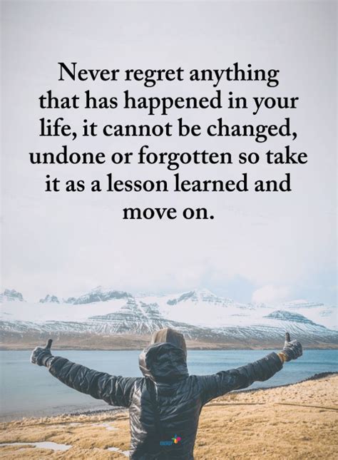 No point in crying over yesterday. no more regrets. Regret Quotes Never regret anything that has happened in your life, it cannot be changed, undone ...