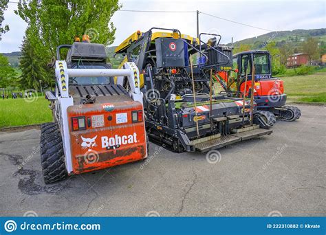 June 2021 Parma Italy Different Heavy Road Machines Parked In The
