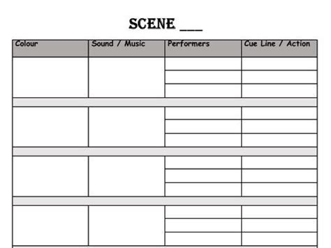 Text enclosed in brackets  is removed if variables inside are undefined. Music / Lighting Cue Sheet Template | Teaching Resources