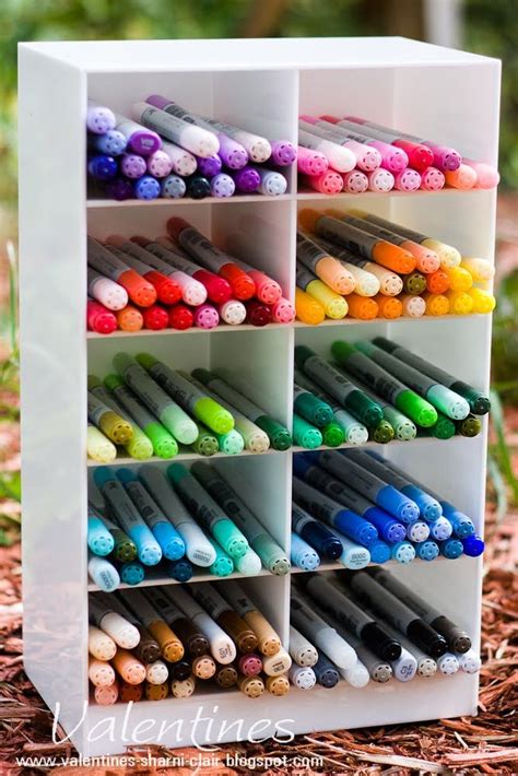 A Cool Looking Shelved Container For Storing Copic Markers Craft