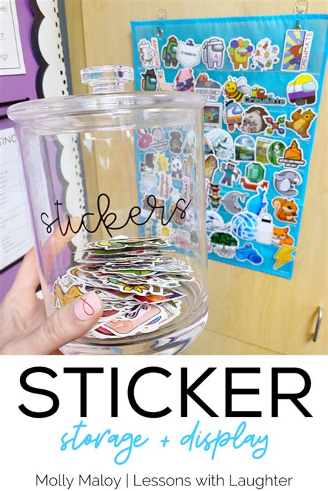 Sticker Storage Display In The Classroom Lessons With Laughter