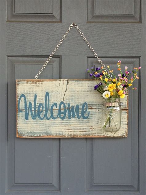Welcome Sign For Front Door House Signs For The Home Ts Etsy