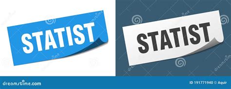 Statist Sticker Statist Sign Set Stock Vector Illustration Of Design