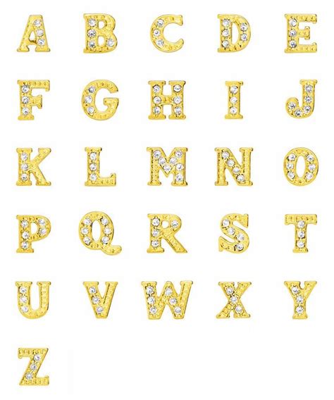 Floating Living Locket Charms Crystal Rhinestone Gold Alphabet Letter