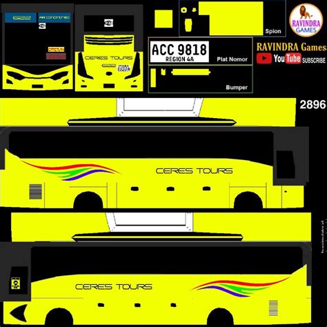 The Front And Back Side Of A Yellow Bus