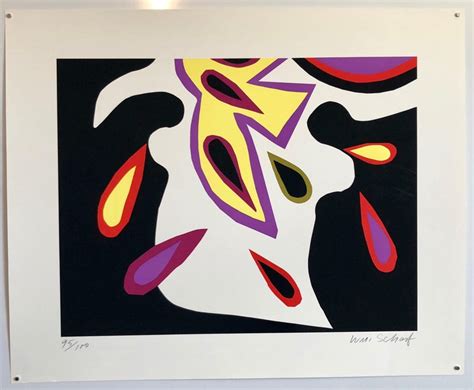 William Scharf Bright Vibrant Pop Art Silkscreen Nyc Abstract
