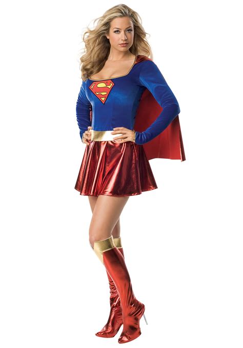 Sexy Womens Supergirl Costume Adult Superhero Halloween Costumes