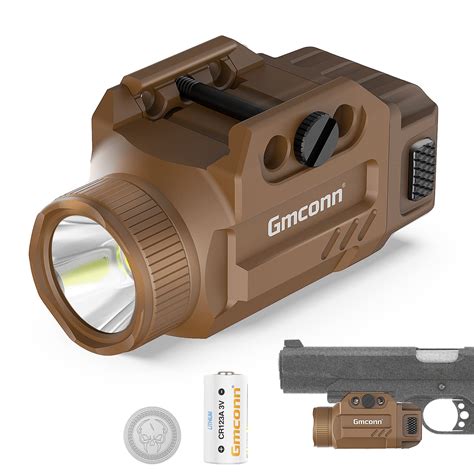 Buy Gmconn Pistol Light Rail Mounted Small Size Tactical Flashlight 600