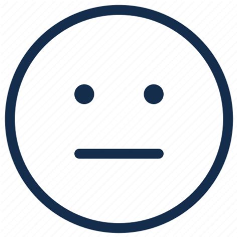 Emoji Emoticon Emotion Reactionless Silent Icon