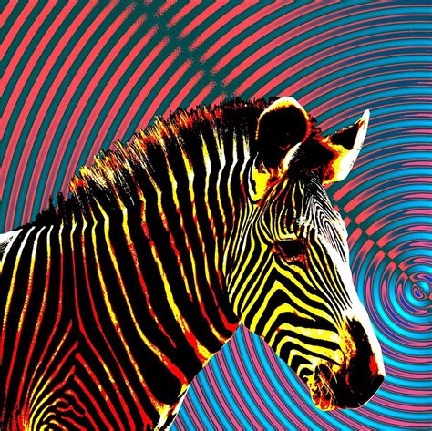 Psychedelic Zebra Digital Art By Nandan Nagwekar
