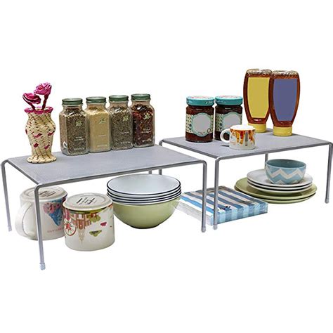 Lelinta Expandable Stackable Kitchen Cabinet And Counter Shelf