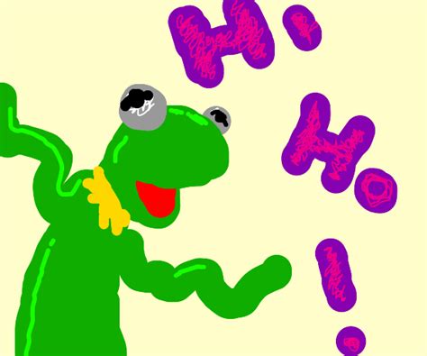 Hi Ho Kermit The Frog Here Drawception
