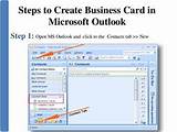 Pictures of How To Create A Business Card In Outlook