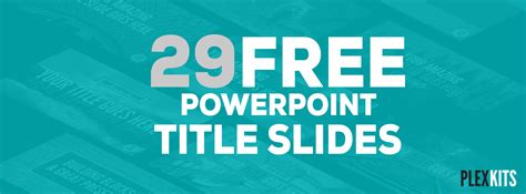 Free Powerpoint Title Slide Templates On Behance