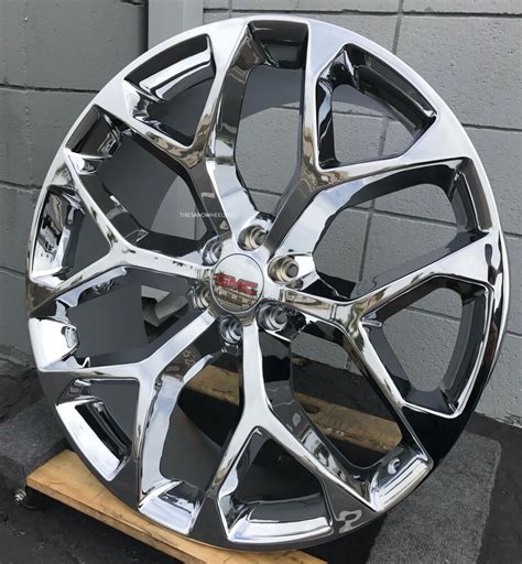 20 Chrome Gmc Yukon Snowflake Style Wheels 20x9 6x1397 Chevy Silverado