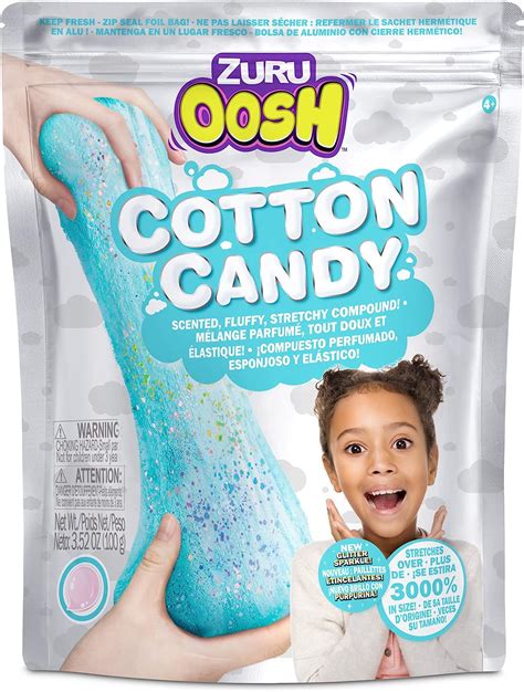 Oosh Cotton Candy Large Foil Bag 100g Bubble Gum By Zuru