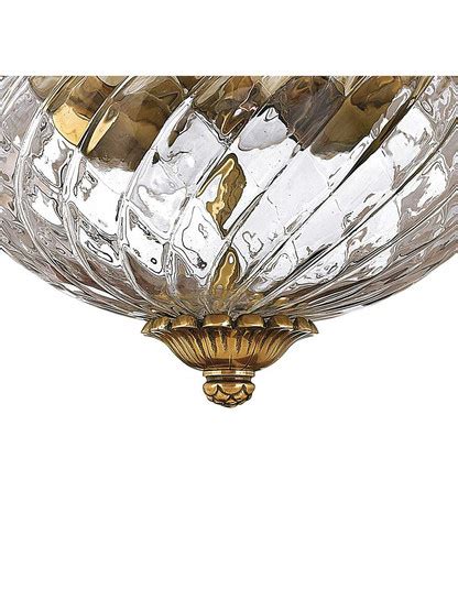 Pineapple Large Flush Mounted Ceiling Light With Clear Optic Glass House Of Antique Hardware