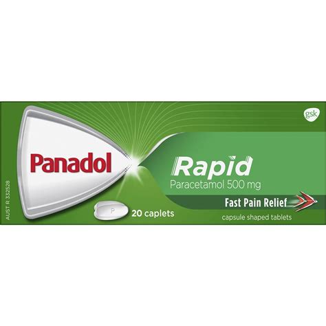 Panadol Rapid For Fast Pain Relief With Paracetamol 500mg 20 Pack