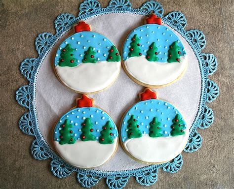 Snow Globe Ornament Cookies - A Dash of Megnut