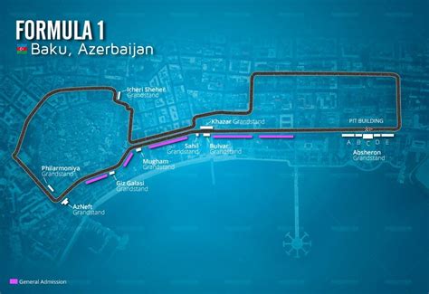 Azerbaijan F1 Track Layout Azerbaijan Baku Formula One Grand Prix