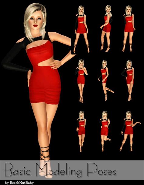 My Sims Poses Basic Modeling Pack By Beechnutbaby