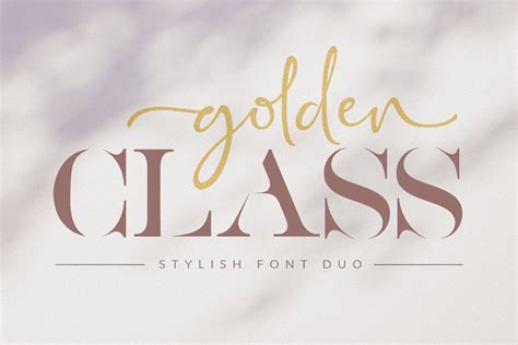 Golden Class Elegant Font Duo Stunning Display Fonts Creative Market