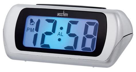 Acctim Auric Lcd Alarm Clock Silver At Barnitts Online Store Uk