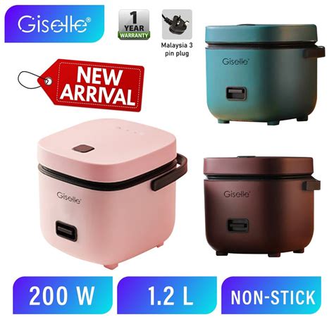 Giselle Mini Rice Cooker 12l With Non Stick Pot And Steamer 200w