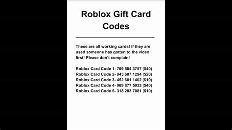 Every generated gift card code is unique and comes in value of $10, $25 or $50. Roblox Gift Cards Giveaway - YouTube
