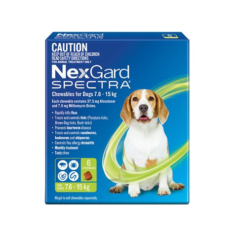 No more digging and scratching, no more searching for ticks. NexGard Spectra Chewables For Small Dogs Green 7.6-15kg ...