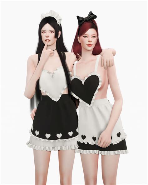 Sudal Heart Maid Dress For Girls And Boys The Sims 4 Download