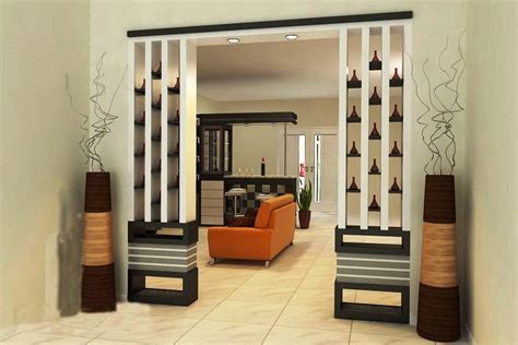 Jika ruang tamu anda menggunakan wallpaper dinding lebih baik menggunakan sofa yang polos. Contoh Gambar Sekat Ruangan Tamu Minimalis | Ide dekorasi ...