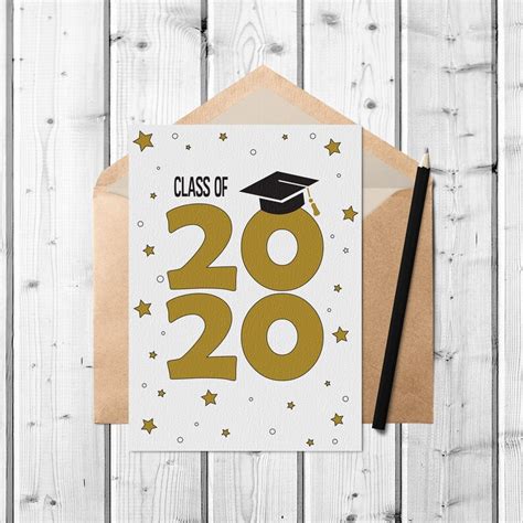 Class Of 2020 Graduation Card Printable Card For Graduate Etsy