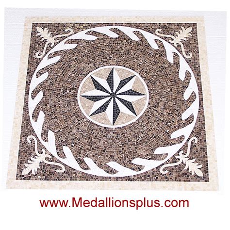 Square Mosaics Design 12 Floor Medallions On